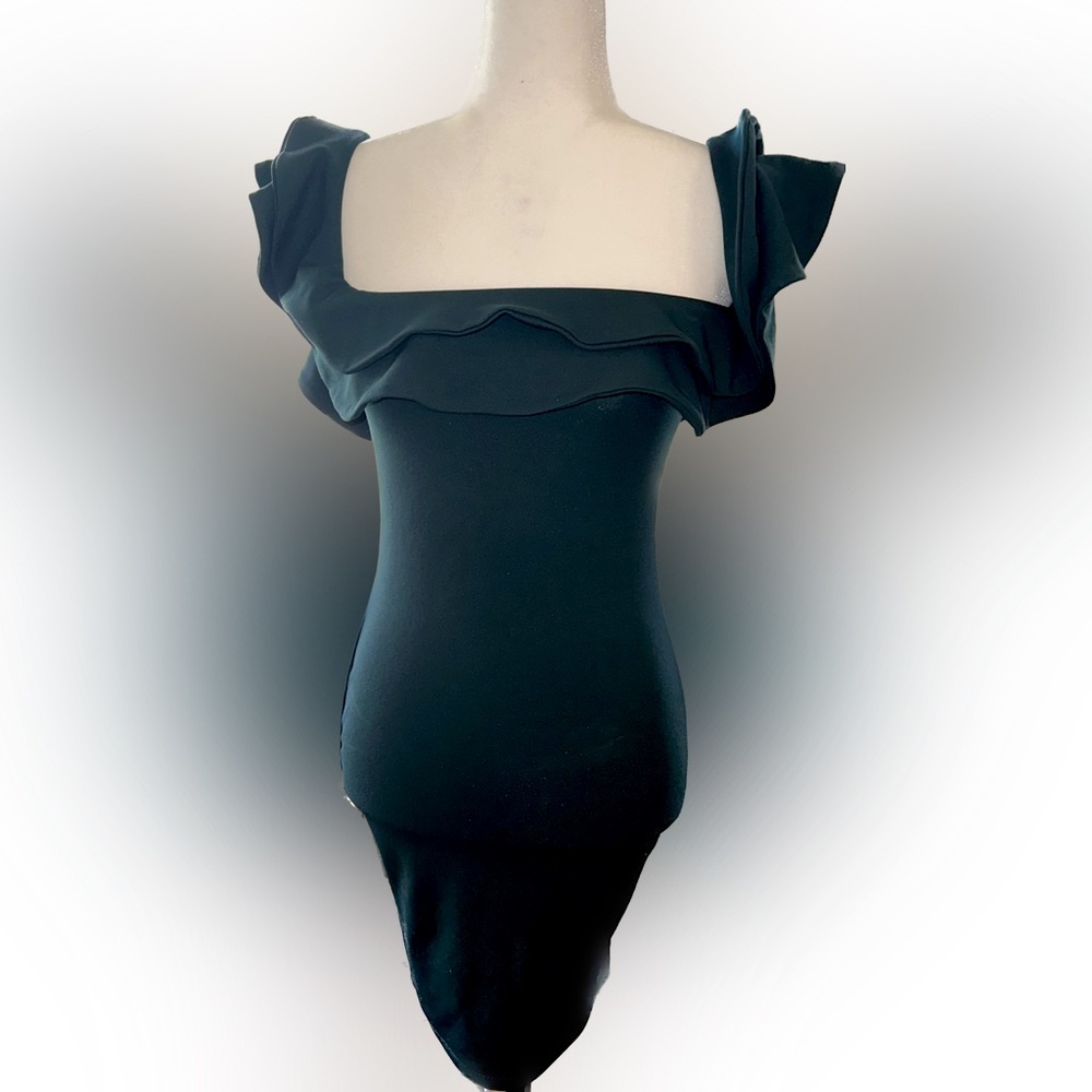 Mind Code Green Ruffle Dress Size Small